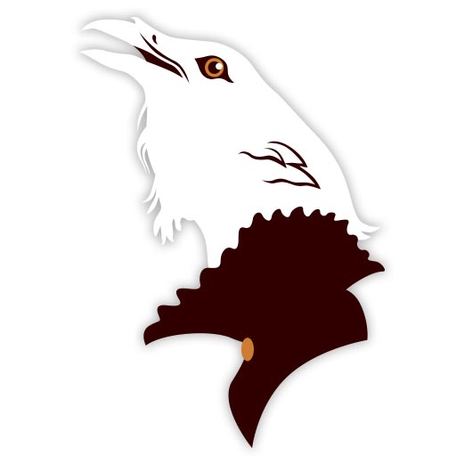 A vector illustration of a white Raven, wearing a Victorian collar